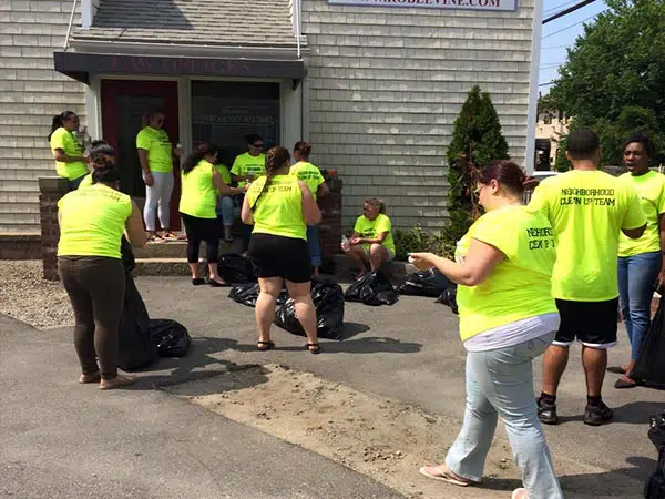 RLL team out in their community picking up trash