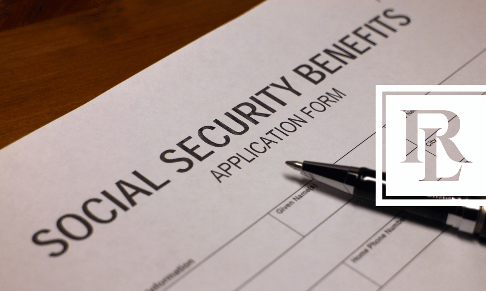 Social Security Benefits form and pen