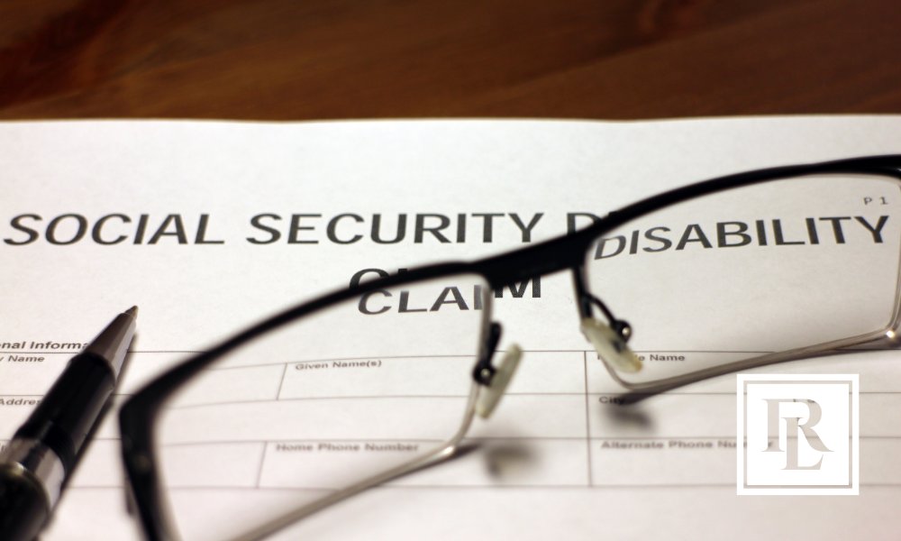 Social Security Disability form on a desk